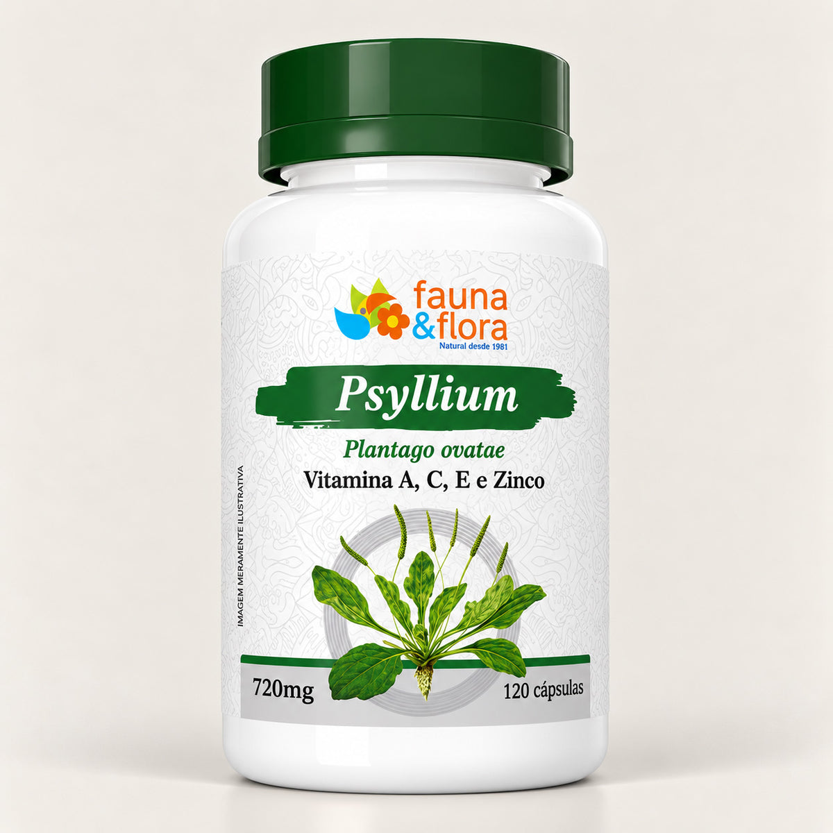 Psyllium – 120 Cápsulas