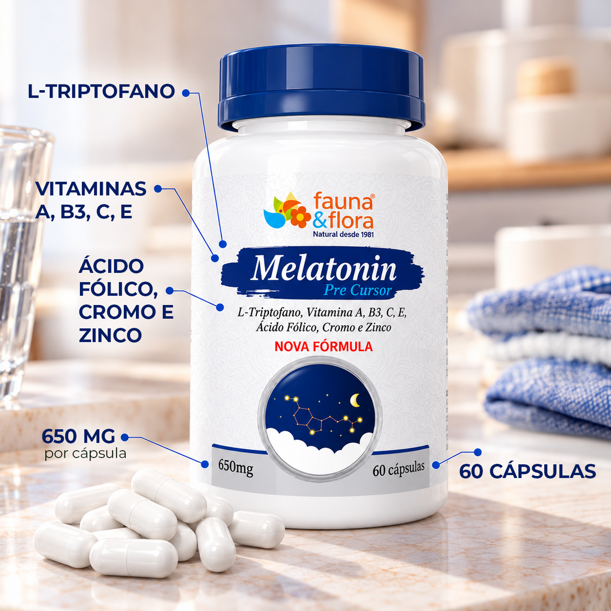 Melatonin Pré-Cursor - 60 cápsulas