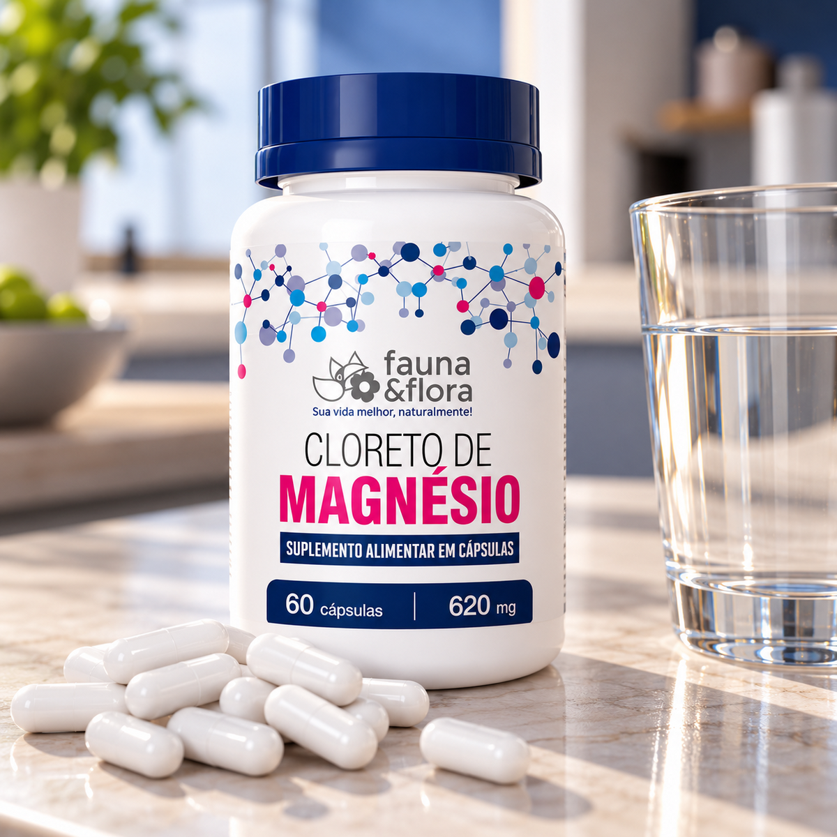 Cloreto de Magnésio - 620mg - 60 cápsulas