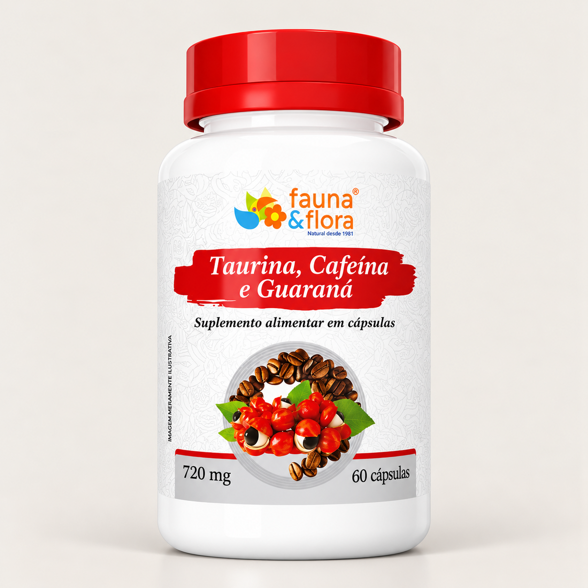 Taurina, Cafeína, Guaraná - 60 cápsulas