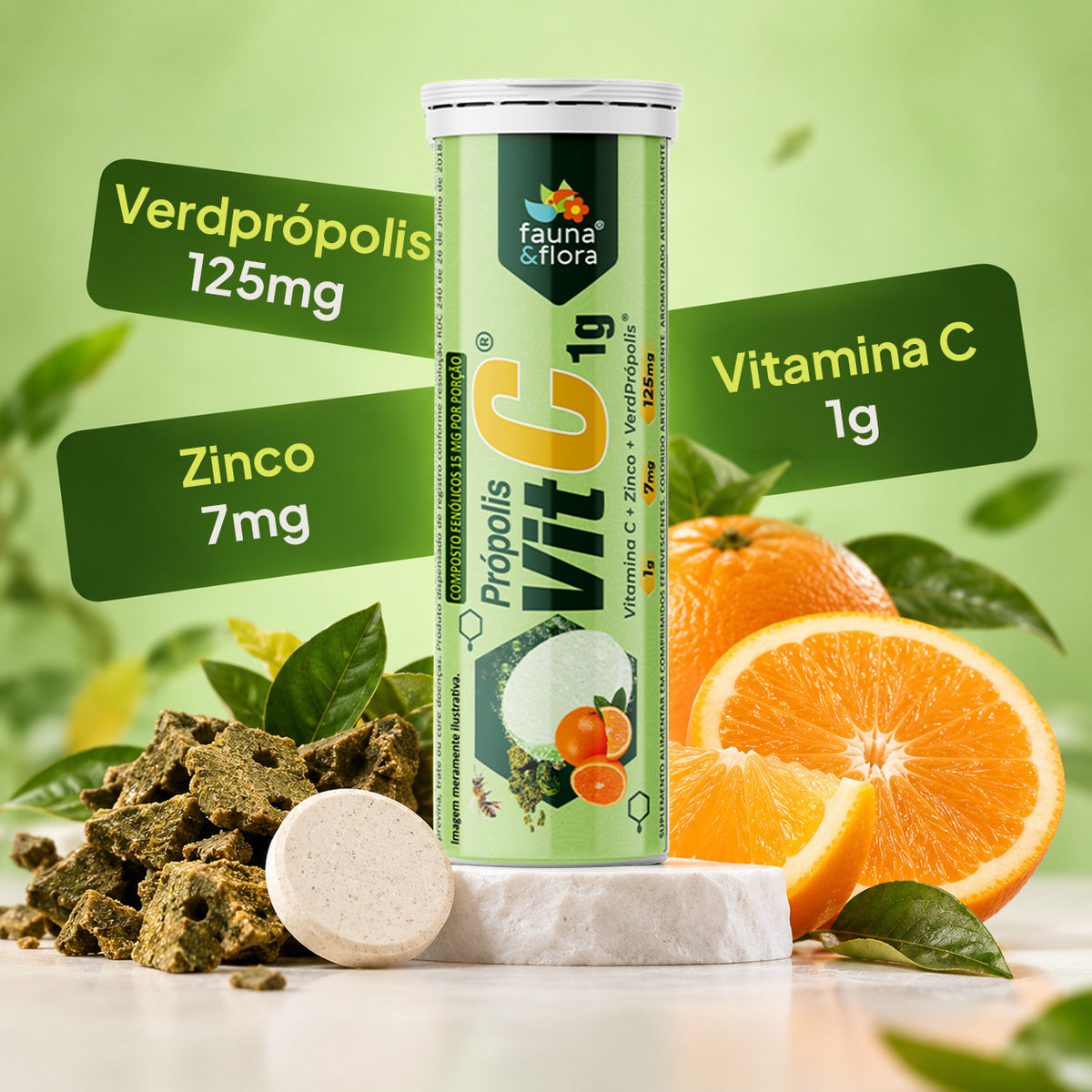 Própolis Vit C - Comprimidos efervescentes - 125mg - 10 Un