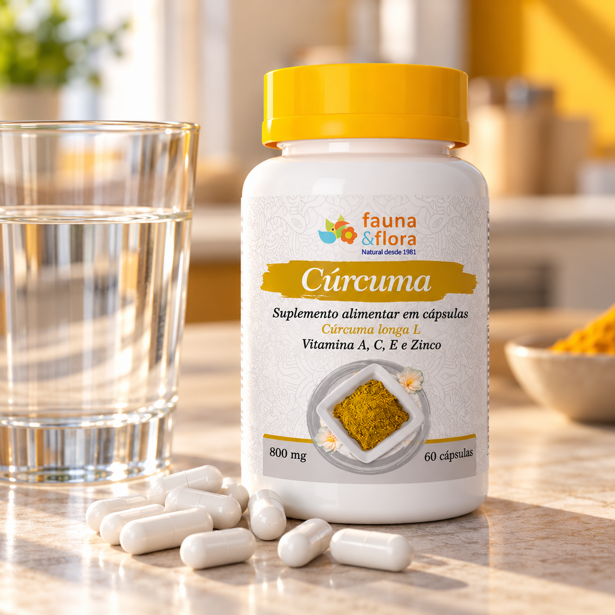 Cúrcuma - 800mg - 60 cápsulas