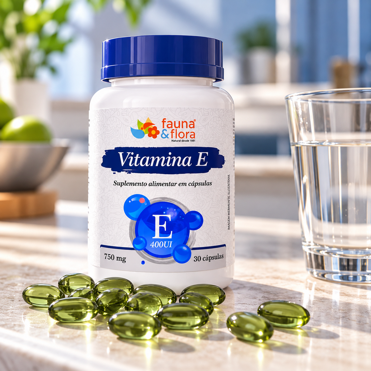 Vitamina E - 750mg - 30 cápsulas