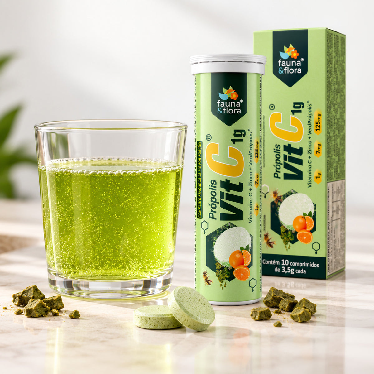 Própolis Vit C - Comprimidos efervescentes - 125mg - 10 Un