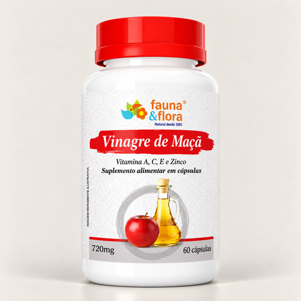 Vinagre de Maçã Fauna & Flora – 60 Cápsulas