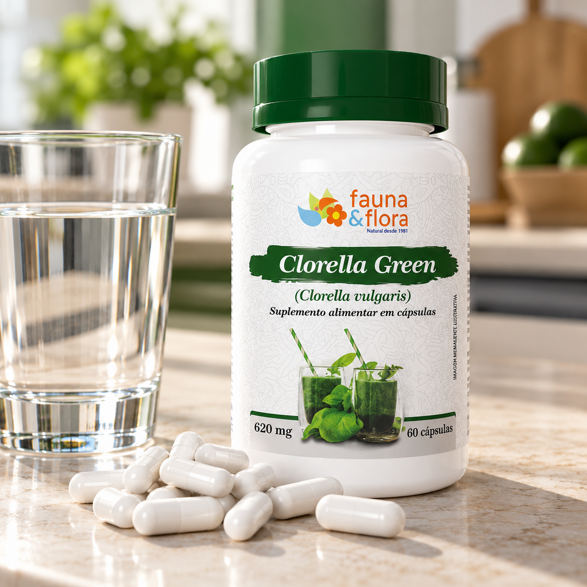 Clorella green - 620 mg - 60 cápsulas