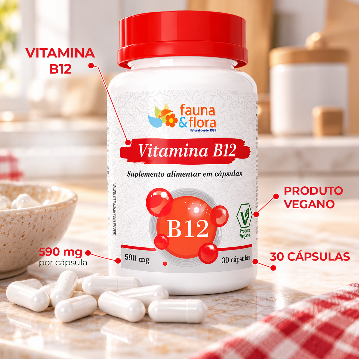 Vitamina B12 - 30 cápsulas