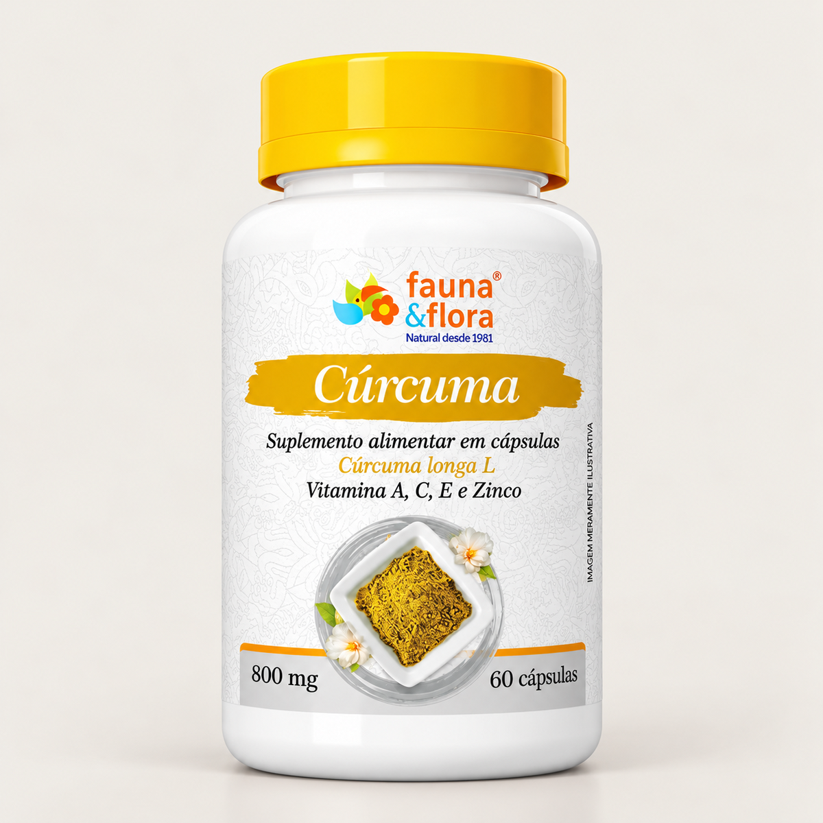 Cúrcuma - 800mg - 60 cápsulas