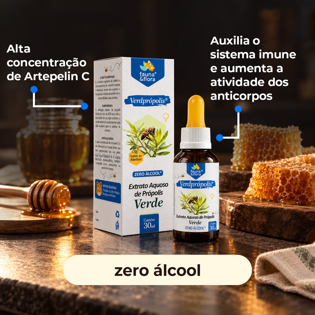 Verdpropolis Extrato Aquoso 11% Extrato Seco 30ml