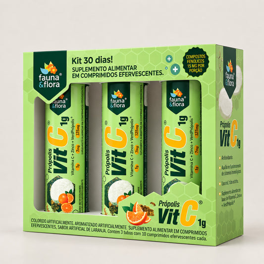 Própolis Vit C - Comprimidos efervescentes - 125mg - 3 Un