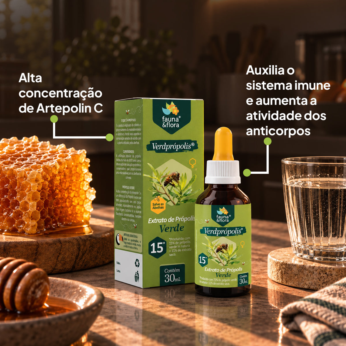 Verdprópolis Solução Alcoolica 15% - 30ml
