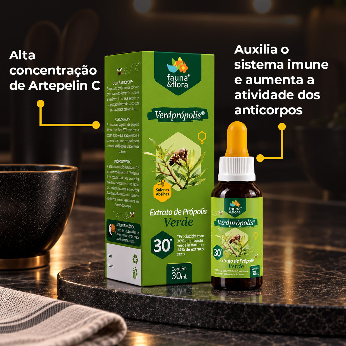 Verdprópolis Solução Alcoolica 30% - 30ml